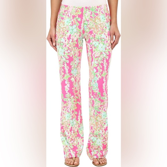 Lilly Pulitzer Georgia May Elastic Waist Pull On Palazzo Pants Size XS - Picture 1 of 6